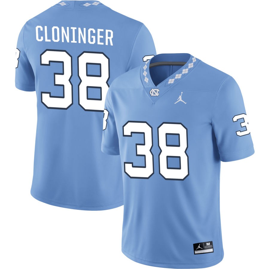 Aiden Cloninger Men's Jordan Brand Carolina Blue North Carolina Tar Heels Pick-A-Player NIL Replica Football Jersey