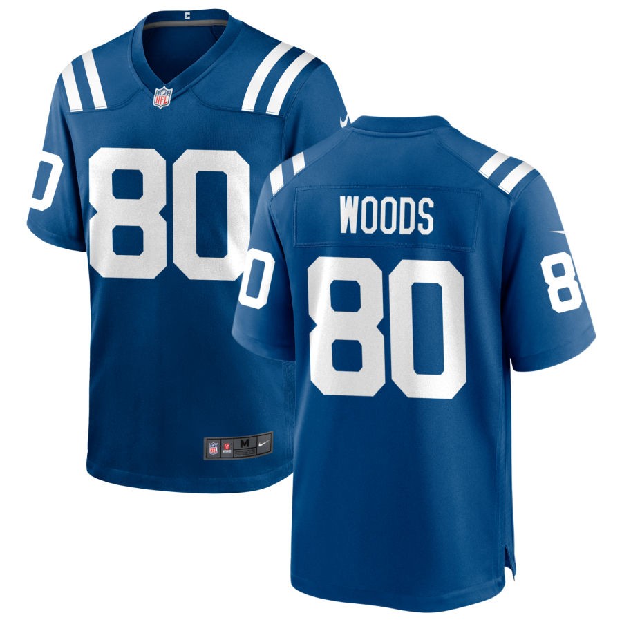 Jelani Woods Men's Nike Indianapolis Colts Royal Custom Game Jersey