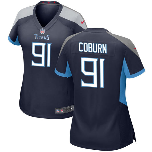 Keondre Coburn Women's Nike Navy Tennessee Titans Custom Game Jersey