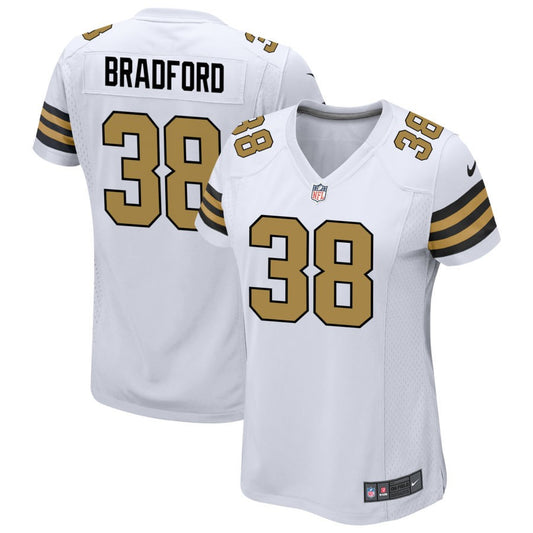 Millard Bradford Women's Nike  White New Orleans Saints Alternate Custom Game Jersey