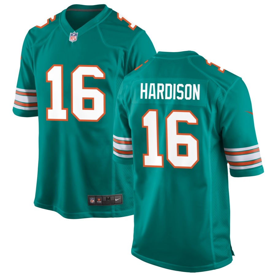 Gavin Hardison Men's Nike Aqua Miami Dolphins Alternate Custom Game Jersey