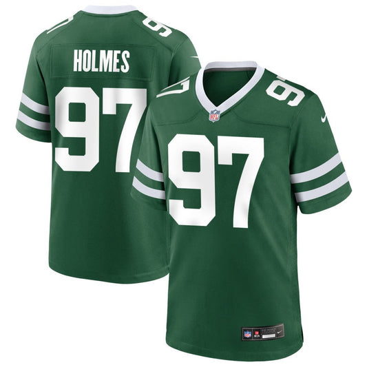 Jalyn Holmes Men's Nike  Legacy Green New York Jets Custom Game Jersey