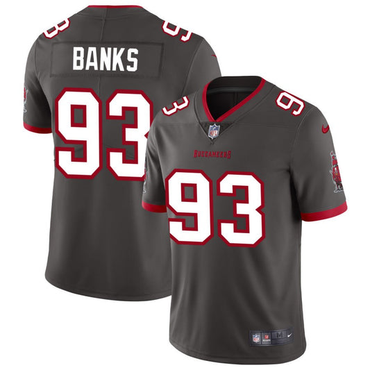 Eric Banks Men's Nike Pewter Tampa Bay Buccaneers Vapor Untouchable Elite Custom Alternate Jersey