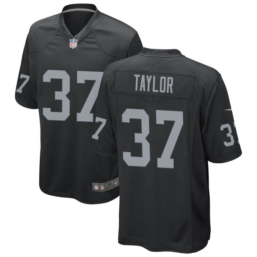 Trey Taylor Youth Nike Las Vegas Raiders Black Custom Game Jersey