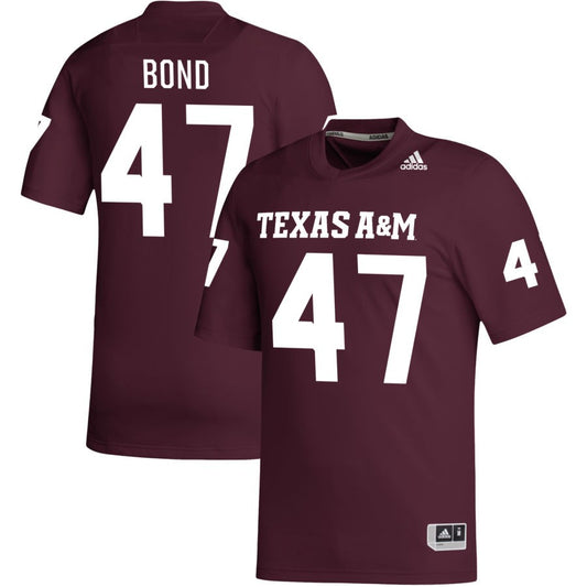 Randy Bond Men's adidas Maroon Texas A&M Aggies Pick-A-Player NIL Replica Football Jersey