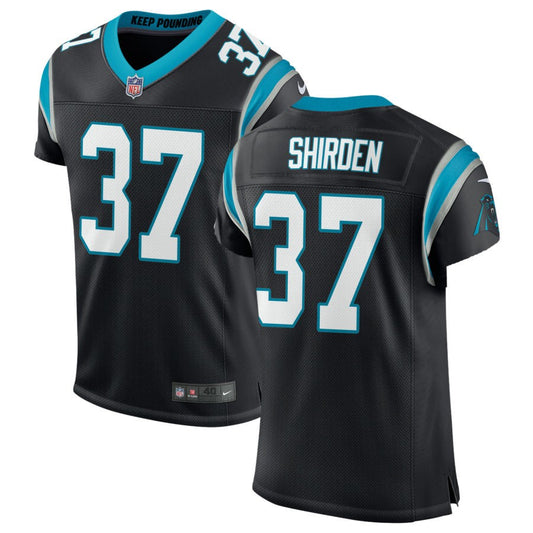 Jaden Shirden Men's Nike Black Carolina Panthers Classic Custom Elite Jersey