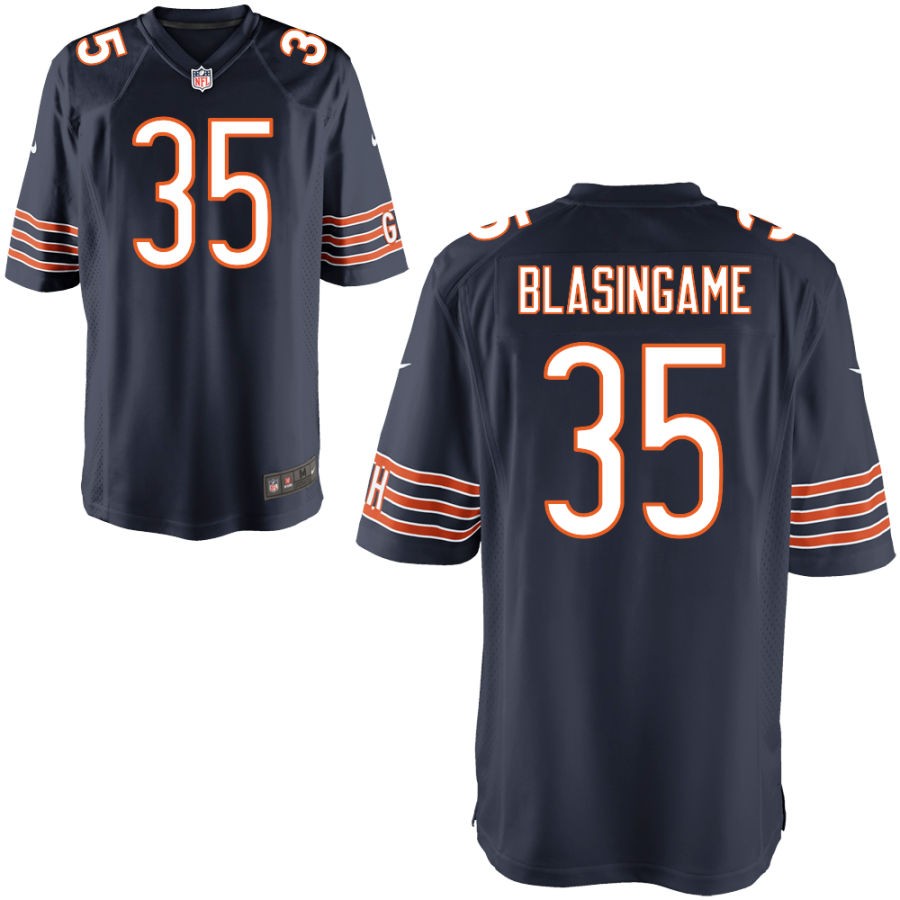 Khari Blasingame Youth Nike Navy Chicago Bears Custom Game Jersey