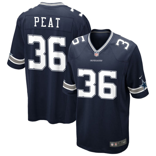 Nathaniel Peat Men's Nike Navy Dallas Cowboys Custom Game Jersey