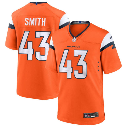 Keidron Smith Men's Nike  Orange Denver Broncos Custom Game Jersey