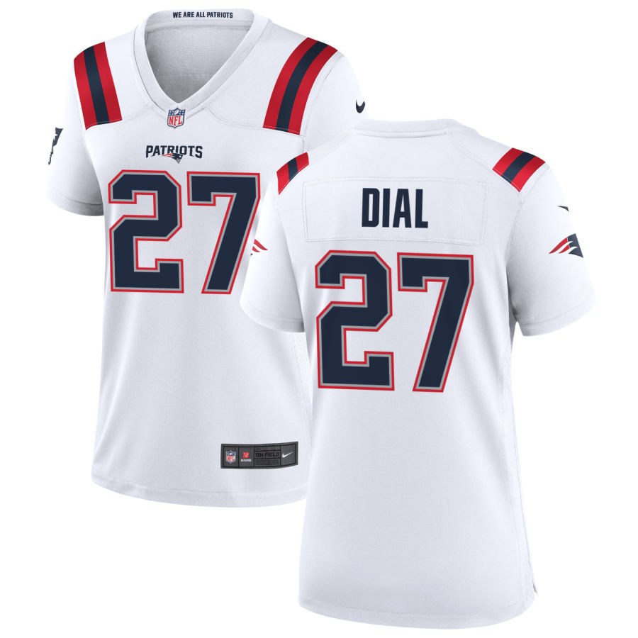 Marcellas Dial Women's Nike New England Patriots White Custom Game Jersey