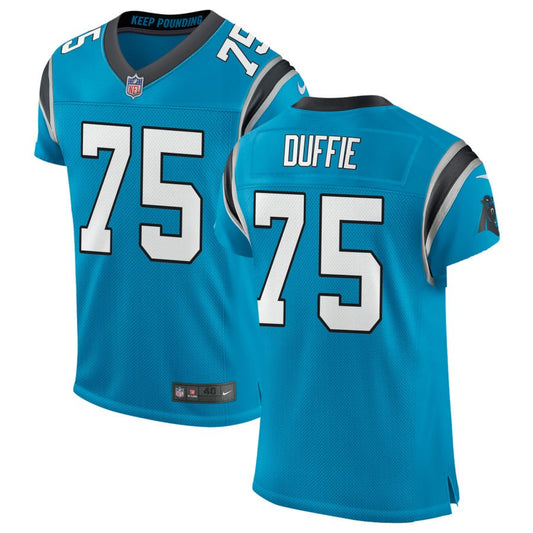 Christian Duffie Men's Nike Blue Carolina Panthers Classic Elite Custom Jersey