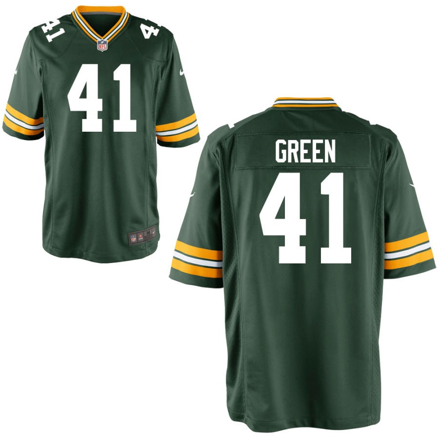 Gemon Green Youth Nike Green Green Bay Packers Custom Game Jersey