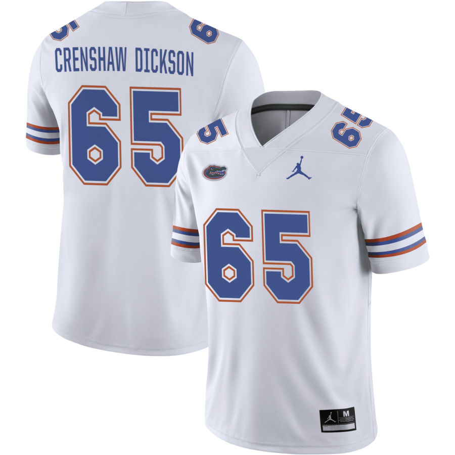 Brandon Crenshaw Dickson Men's Jordan Brand Royal Florida Gators Pick-A-Player NIL Replica Football Jersey