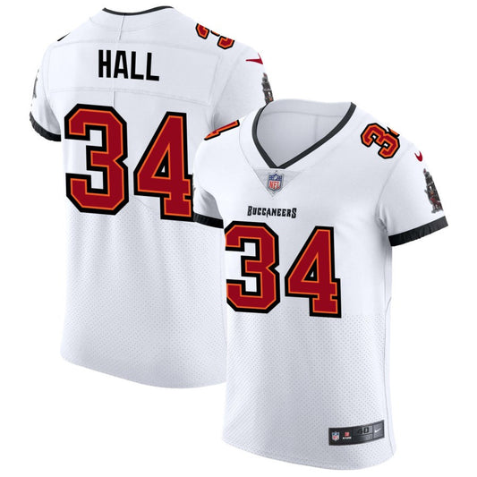 Bryce Hall Men's Nike White Tampa Bay Buccaneers Vapor Elite Custom Jersey