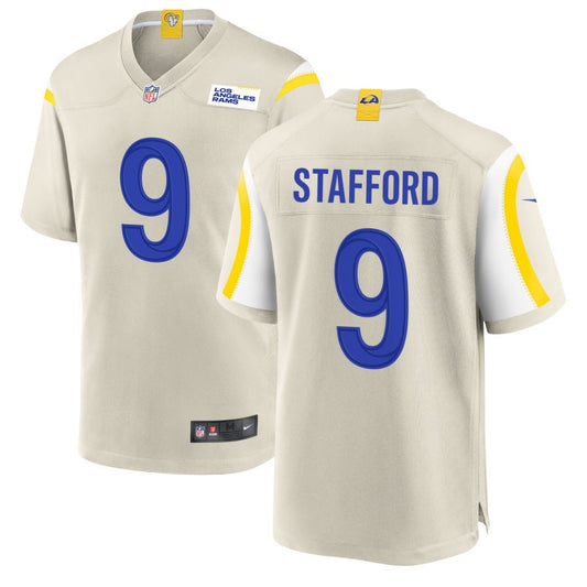 Matthew Stafford Men's Nike Los Angeles Rams Bone Custom Game Jersey