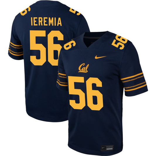 Ieremia Ieremia Men's Nike  Navy Cal Bears Pick-A-Player NIL Football Game Jersey