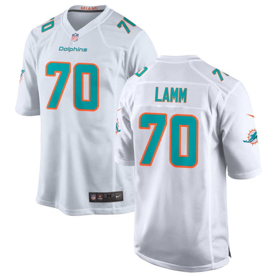 Kendall Lamm Men's Nike White Miami Dolphins Custom Game Jersey