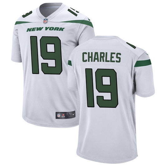 Irvin Charles Men's Nike White New York Jets Custom Game Jersey