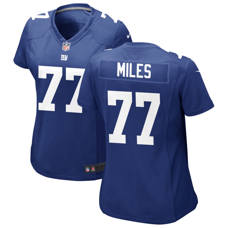 Joshua Miles Women's Nike Royal New York Giants Custom Jersey