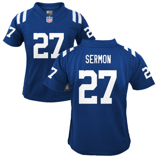 Trey Sermon Youth Nike Indianapolis Colts Royal Custom Game Jersey