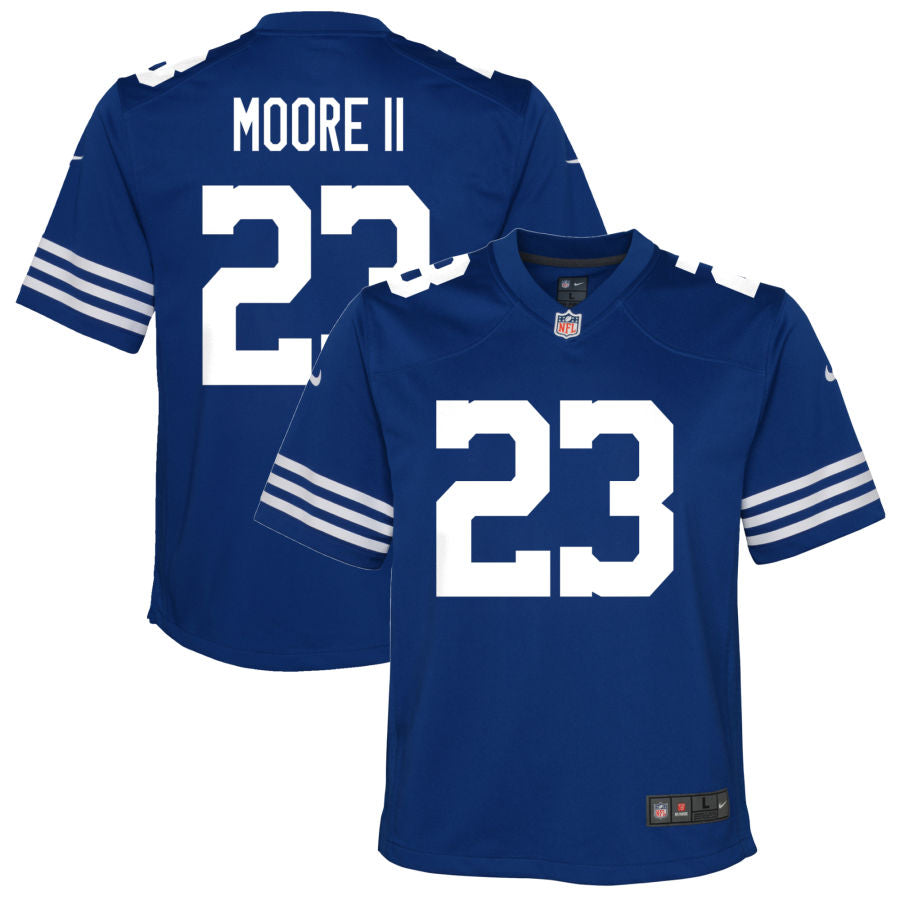 Kenny Moore II Youth Nike Royal Indianapolis Colts Alternate Custom Game Jersey