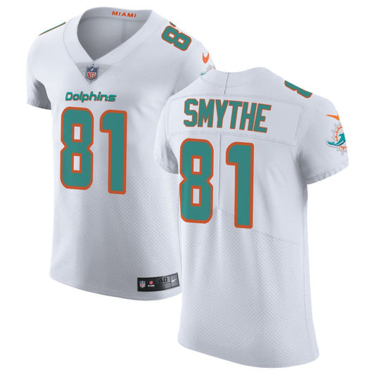 Durham Smythe Men's Nike White Miami Dolphins Vapor Untouchable Elite Custom Jersey