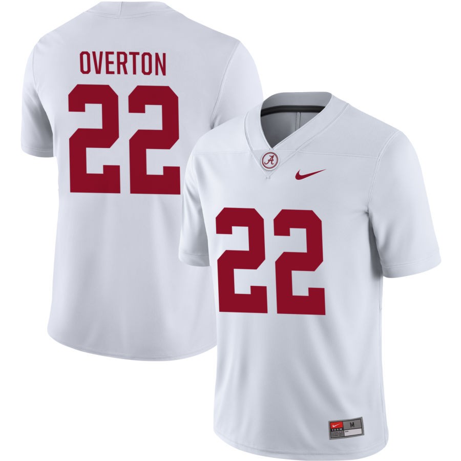 LT Overton Men's Nike White Alabama Crimson Tide Pick-A-Player NIL Replica Football Jersey