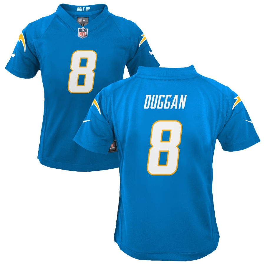 Max Duggan Youth Nike Powder Blue Los Angeles Chargers Custom Game Jersey