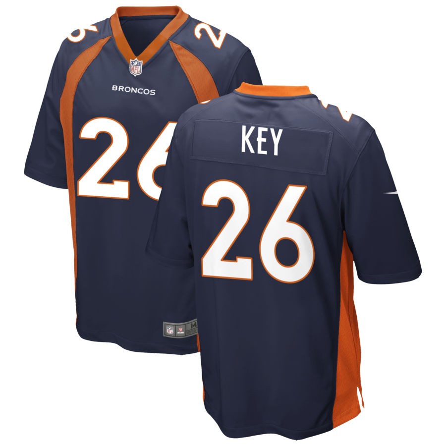 Devon Key Youth Nike Navy Denver Broncos Game Custom Jersey