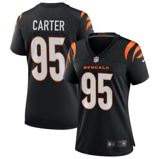 Zach Carter Women's Nike Black Cincinnati Bengals Game Custom Jersey