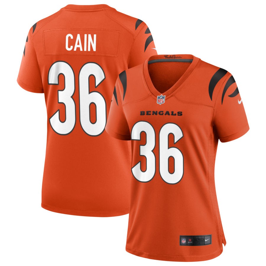 Noah Cain Women's Nike Orange Cincinnati Bengals Alternate Game Custom Jersey