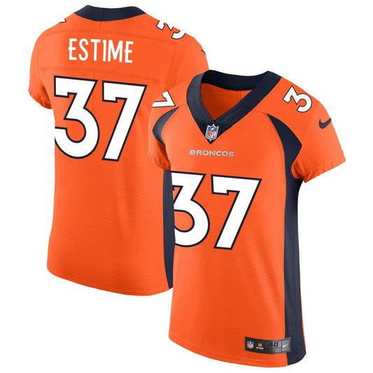 Audric Estime Men's Nike Orange Denver Broncos Vapor Untouchable Custom Elite Jersey