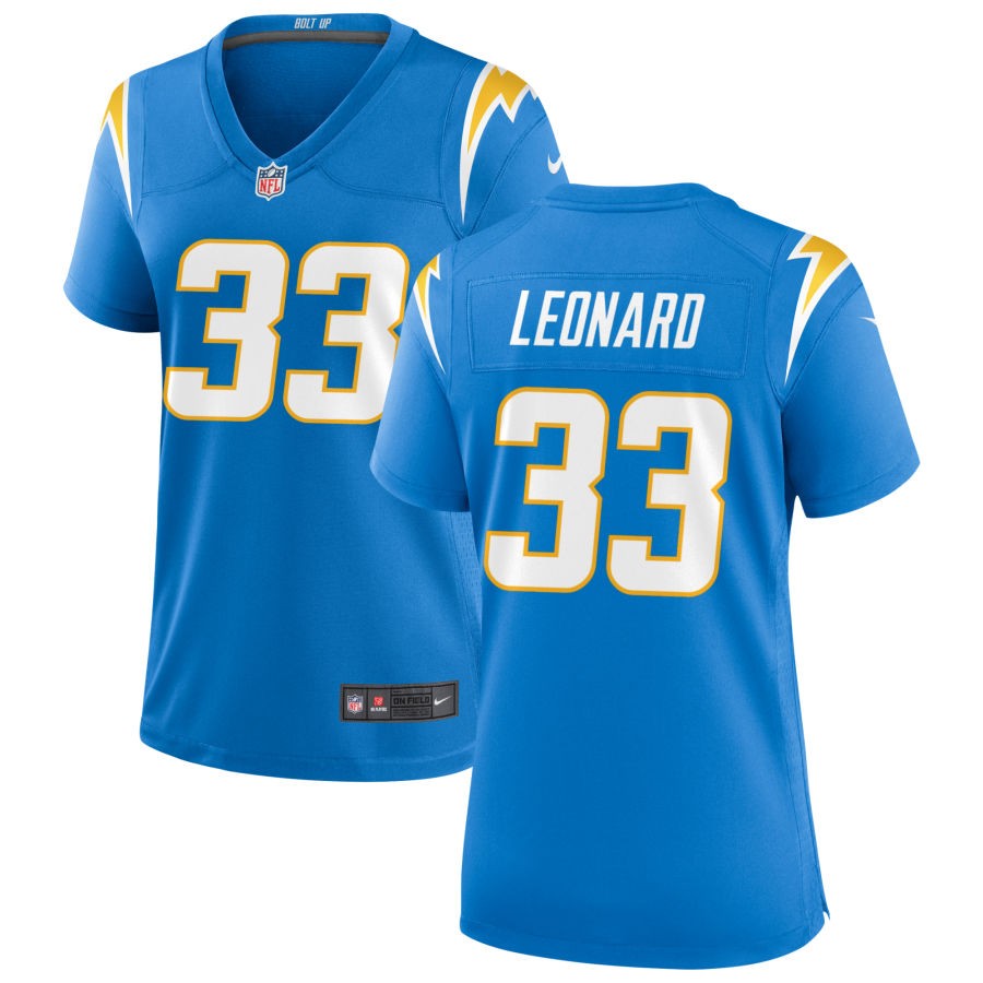 Deane Leonard Women's Nike Powder Blue Los Angeles Chargers Custom Game Jersey