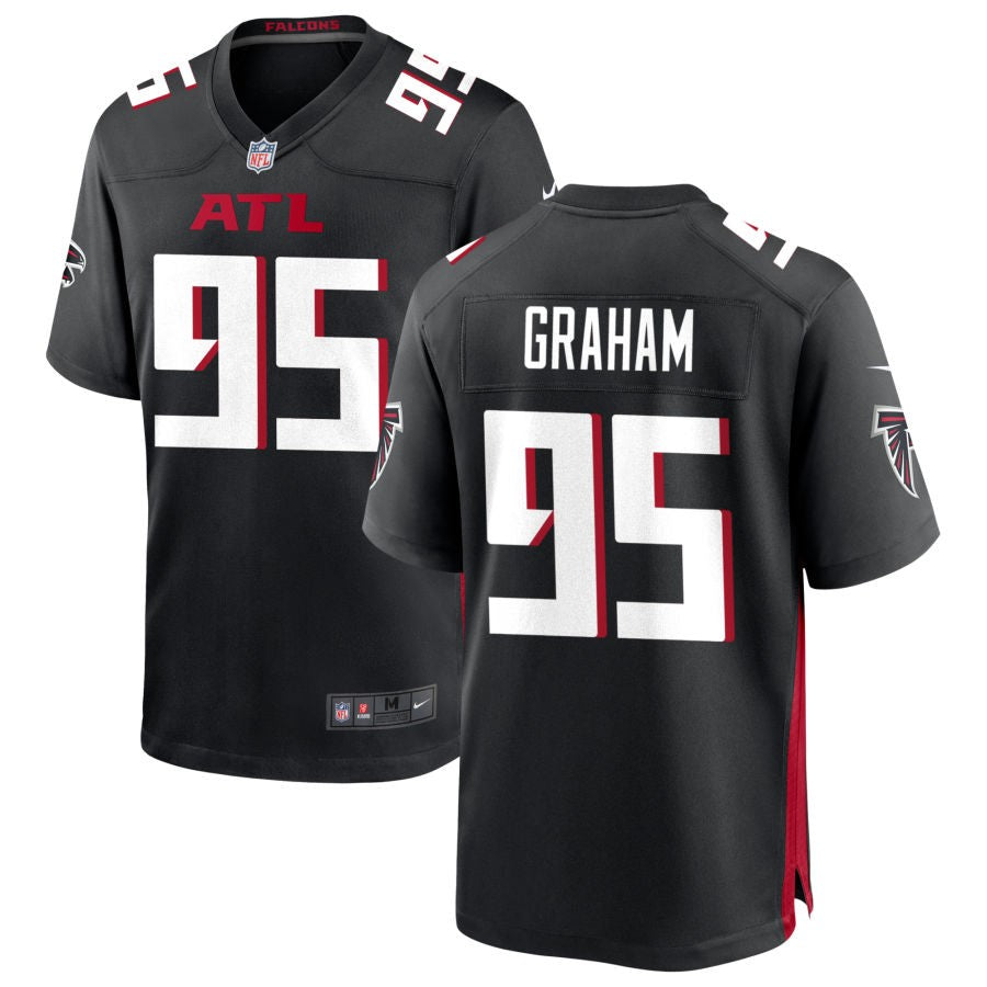 Ta'Quon Graham Men's Nike Black Atlanta Falcons Custom Game Jersey