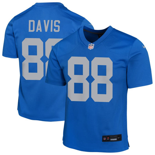 Kaden Davis Youth Nike Blue Detroit Lions Alternate Custom Game Jersey