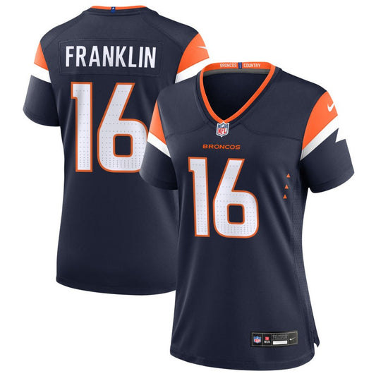 Troy Franklin Women's Nike  Navy Denver Broncos Alternate Custom Game Jersey