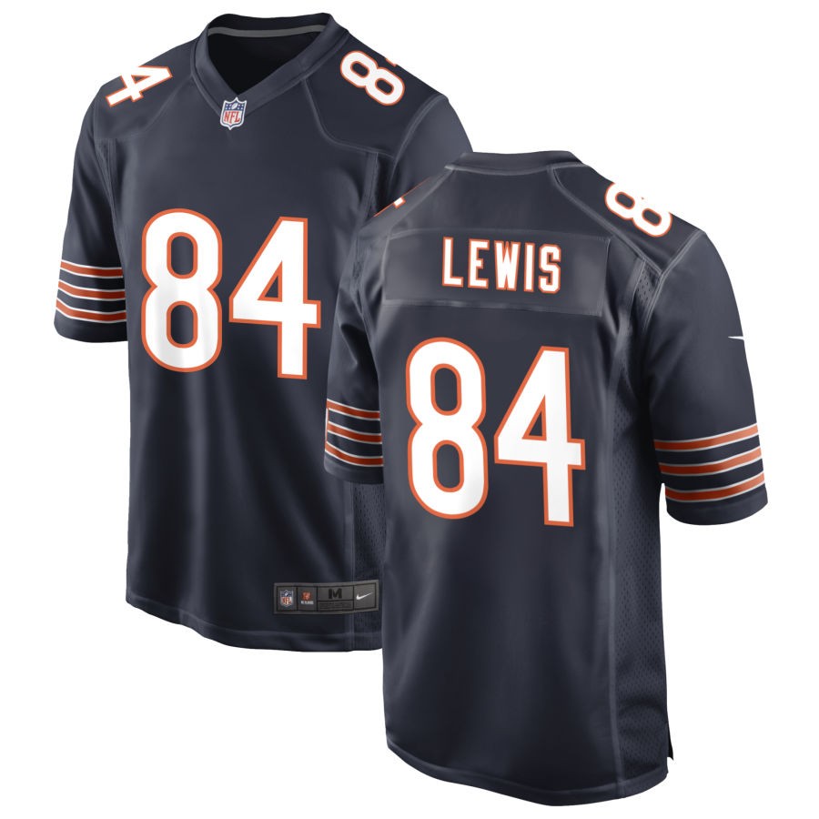 Marcedes Lewis Men's Nike Navy Chicago Bears Custom Game Jersey