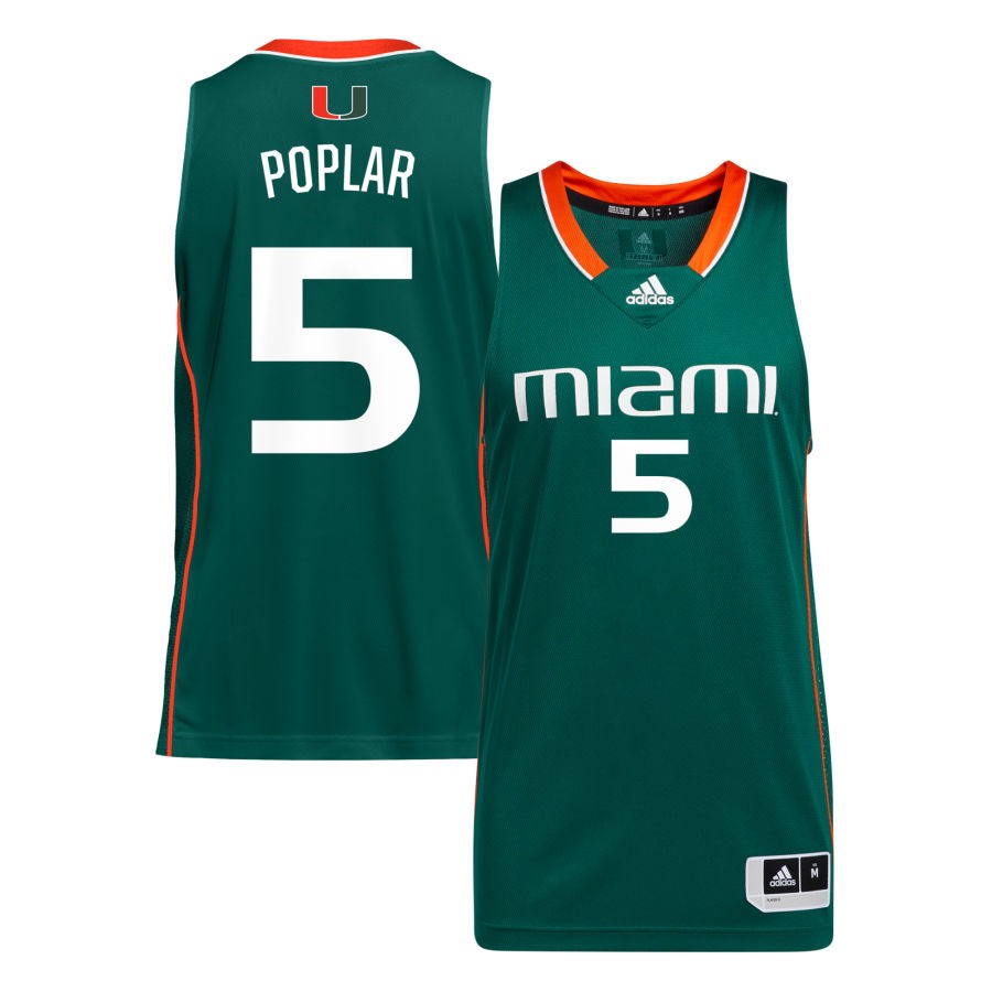 Wooga Poplar Unisex adidas Green Miami Hurricanes Pick-A-Player NIL Men's Basketball Jersey