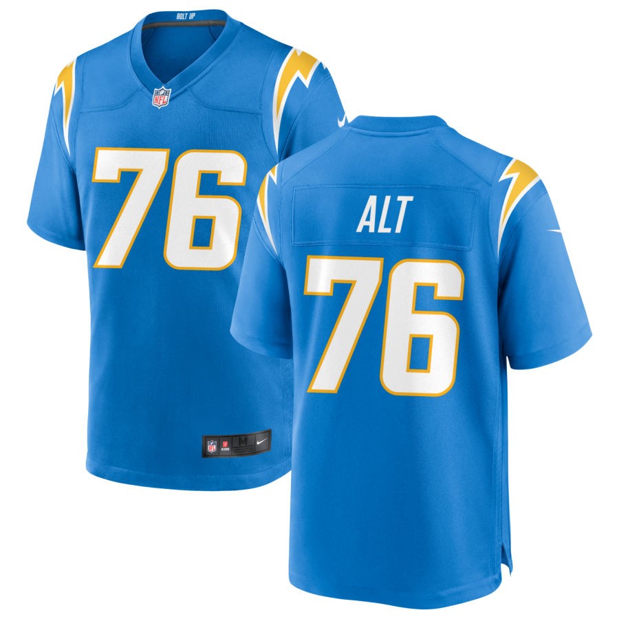 Joe Alt Men's Nike Powder Blue Los Angeles Chargers Custom Game Jersey