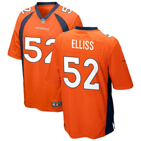 Jonah Elliss Men's Nike Orange Denver Broncos Custom Game Jersey