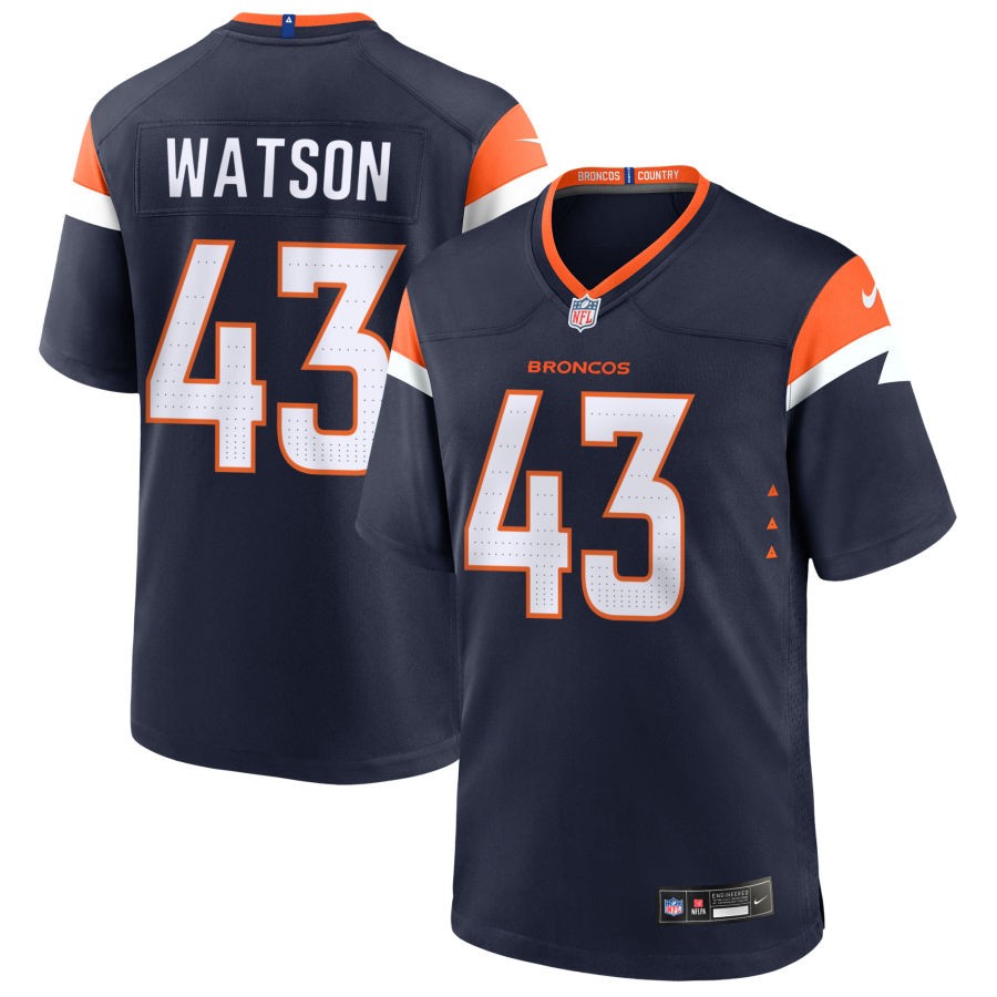 Blake Watson Men's Nike  Navy Denver Broncos Alternate Custom Game Jersey