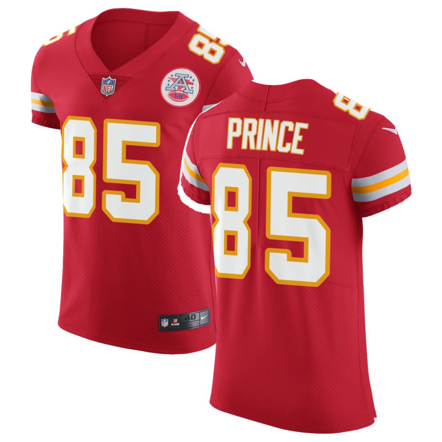 Gerrit Prince Men's Nike Red Kansas City Chiefs Vapor Untouchable Custom Elite Jersey