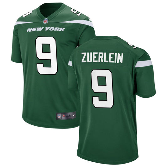 Greg Zuerlein Men's Nike Gotham Green New York Jets Game Custom Jersey