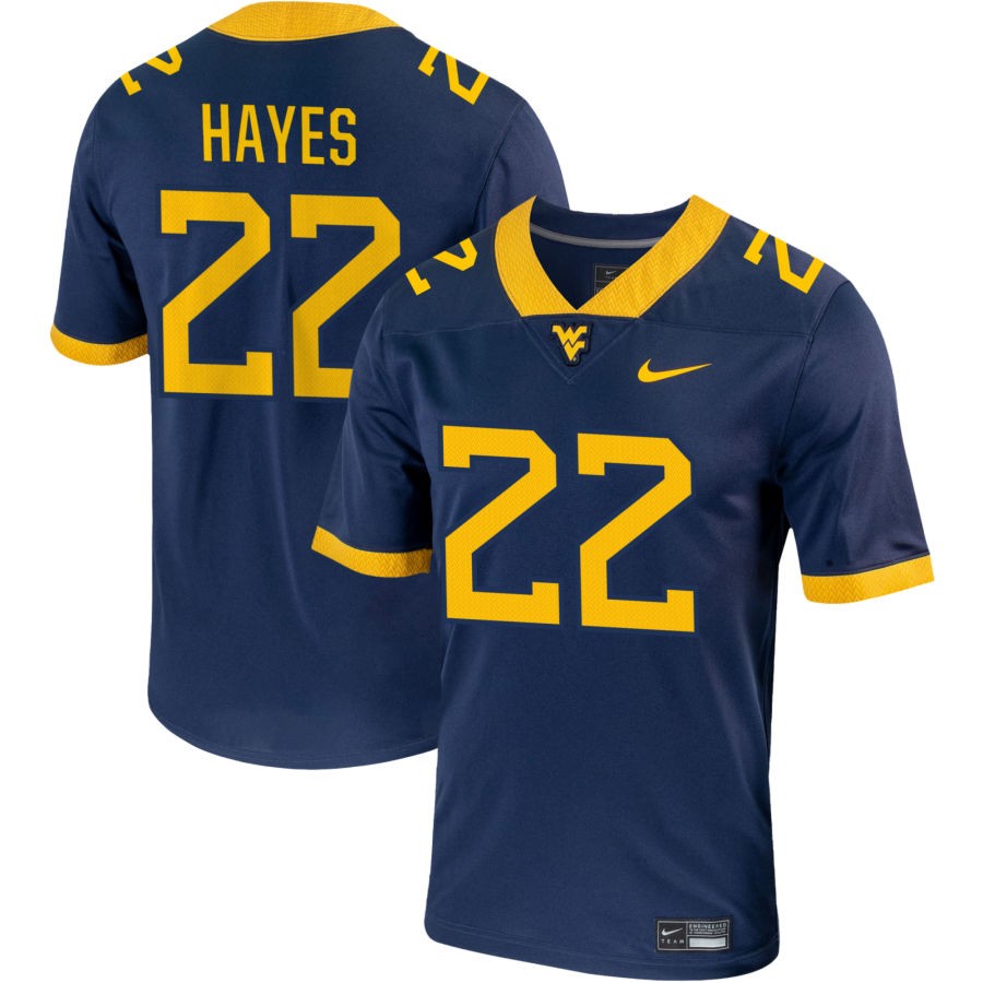 Michael Hayes Men's Nike Navy West Virginia Mountaineers Pick-A-Player NIL Replica Football Jersey