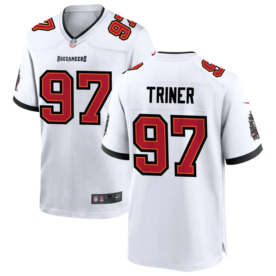 Zach Triner Men's Nike Tampa Bay Buccaneers White Custom Game Jersey