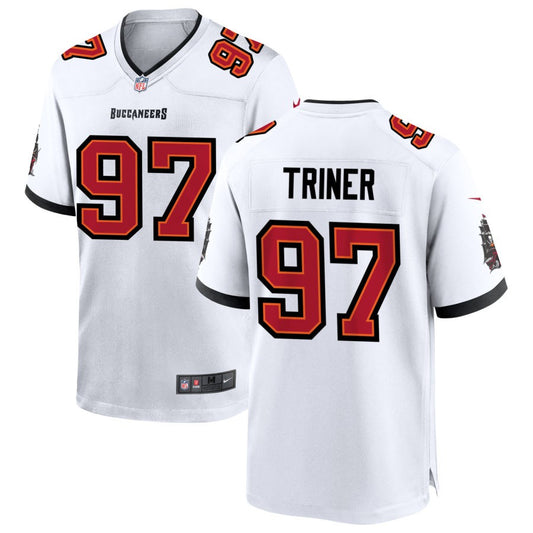 Zach Triner Men's Nike Tampa Bay Buccaneers White Custom Game Jersey