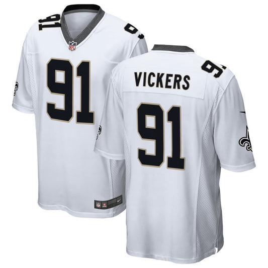 Kendal Vickers Men's Nike White New Orleans Saints 2018 Custom Game Jersey