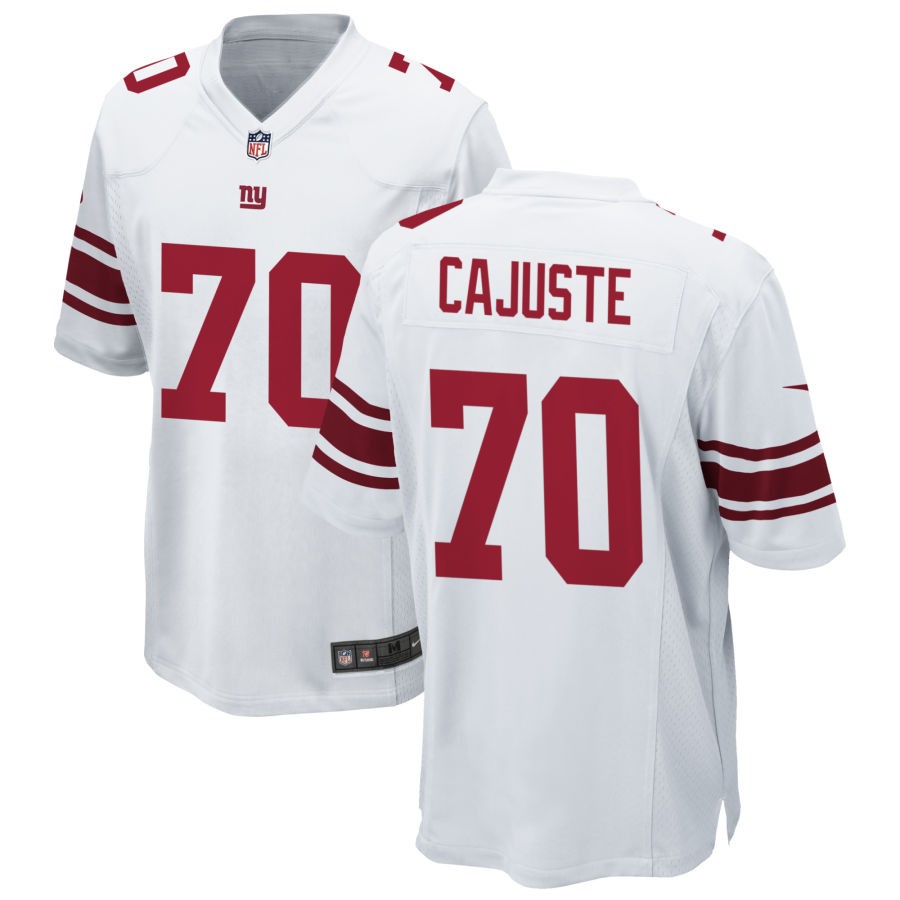 Yodny Cajuste Men's Nike White New York Giants Custom Game Jersey