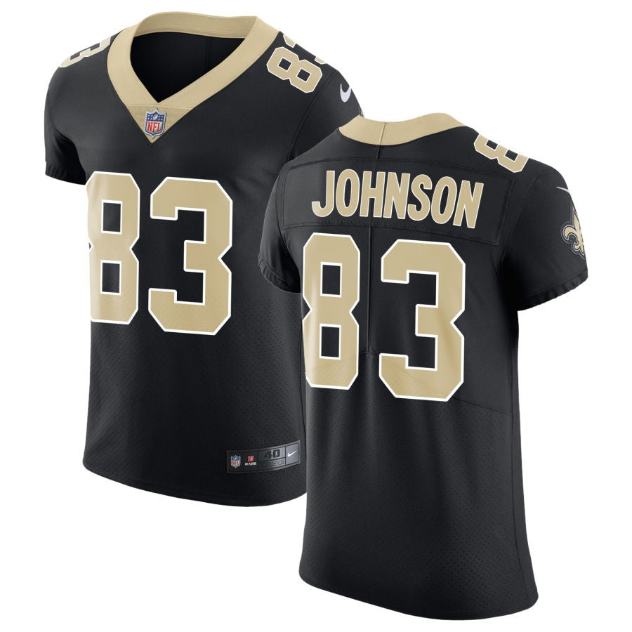 Juwan Johnson Men's Nike Black New Orleans Saints Vapor Untouchable Custom Elite Jersey