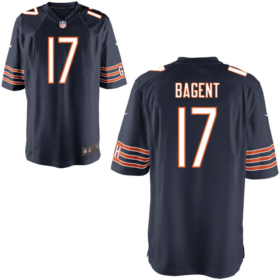 Tyson Bagent Youth Nike Navy Chicago Bears Custom Game Jersey